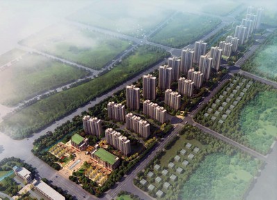 碧溪新區(qū)聚合佳苑二期項(xiàng)目東南側(cè)鳥瞰圖