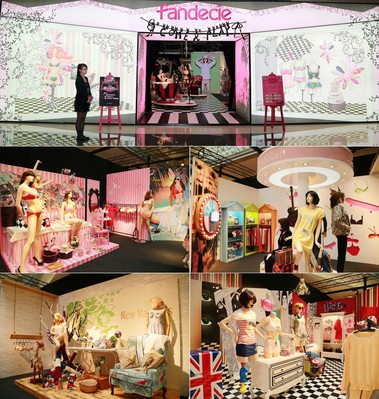 芬狄詩POP UP STORE藝術概念店，夢幻甜美的Dreaming Girl，活力率性的模特在演繹Sisterhood、森女精靈的New Naturals田園夢境、Lucie's World悅動的魔幻世界展區
