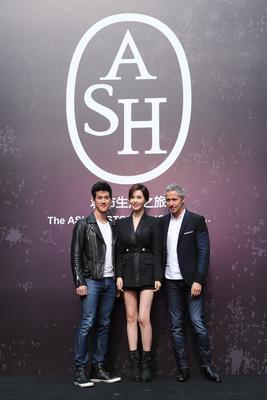 左起：李治廷先生、李多海小姐、<br />ASH品牌設計師Patrick Ithier先生